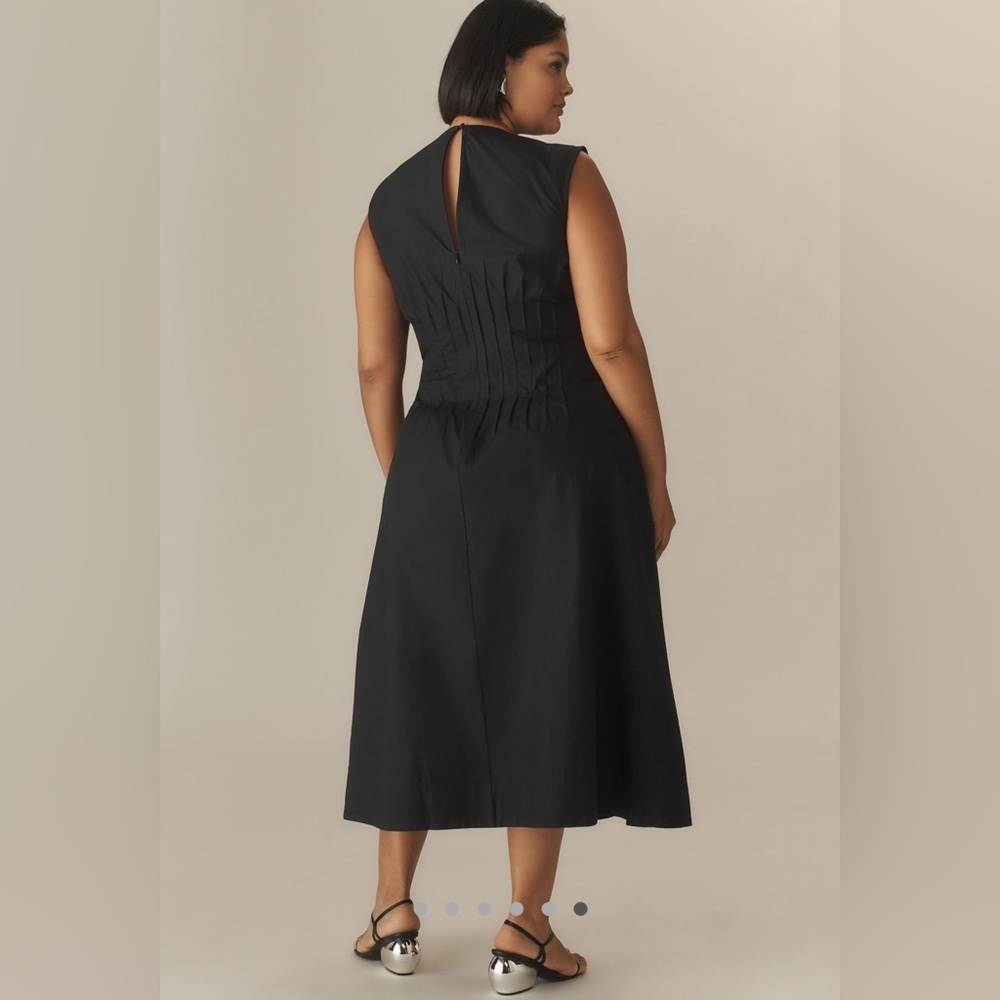 NWT! Anthropologie The Hailey Sleeveless V-Neck Pintuck Midi Dress by Maeve  1️⃣ - Picture 6 of 10